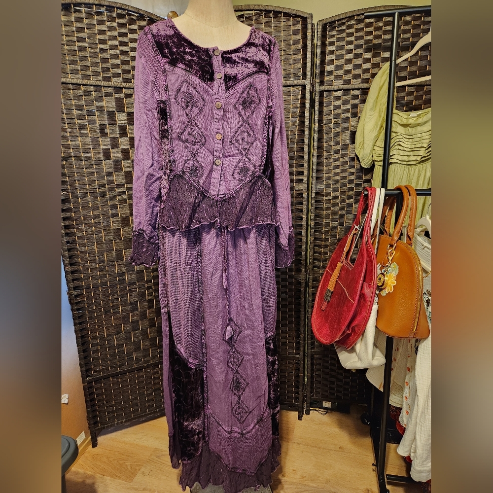 Elegant Purple Women's Maxi Set